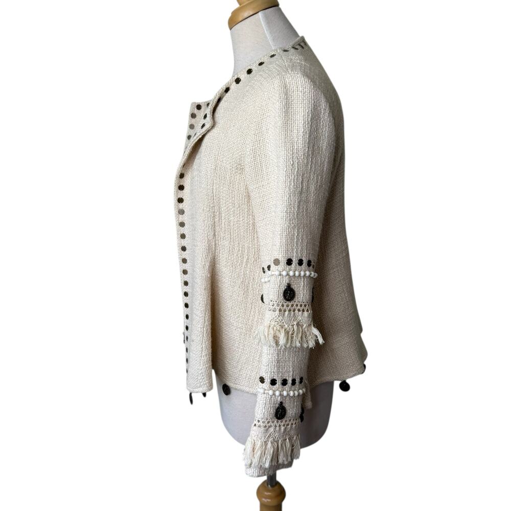 Spell & the Gypsy Collective Alphie Open Front Peplum Blazer Small - Picture 10 of 13